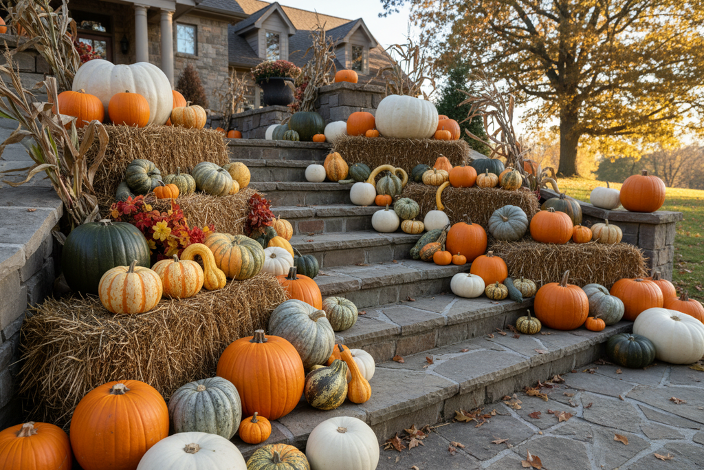 Fall Flair Cascading Stairs