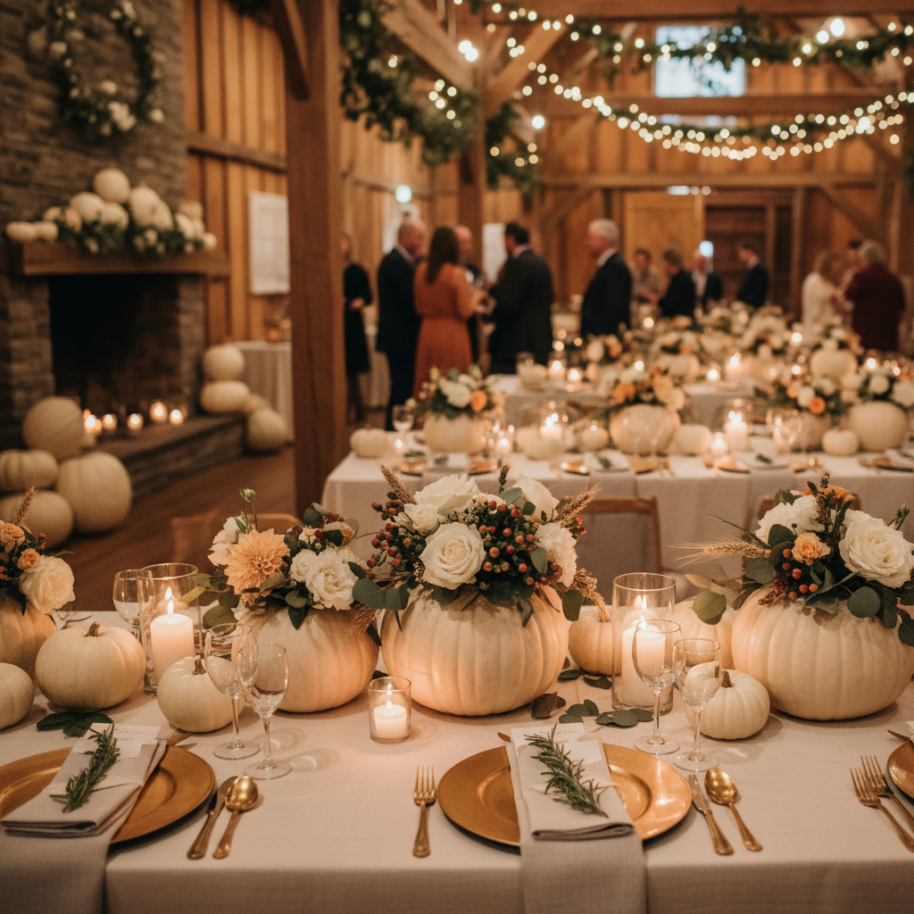 Fall Wedding Pumpkin Decorations